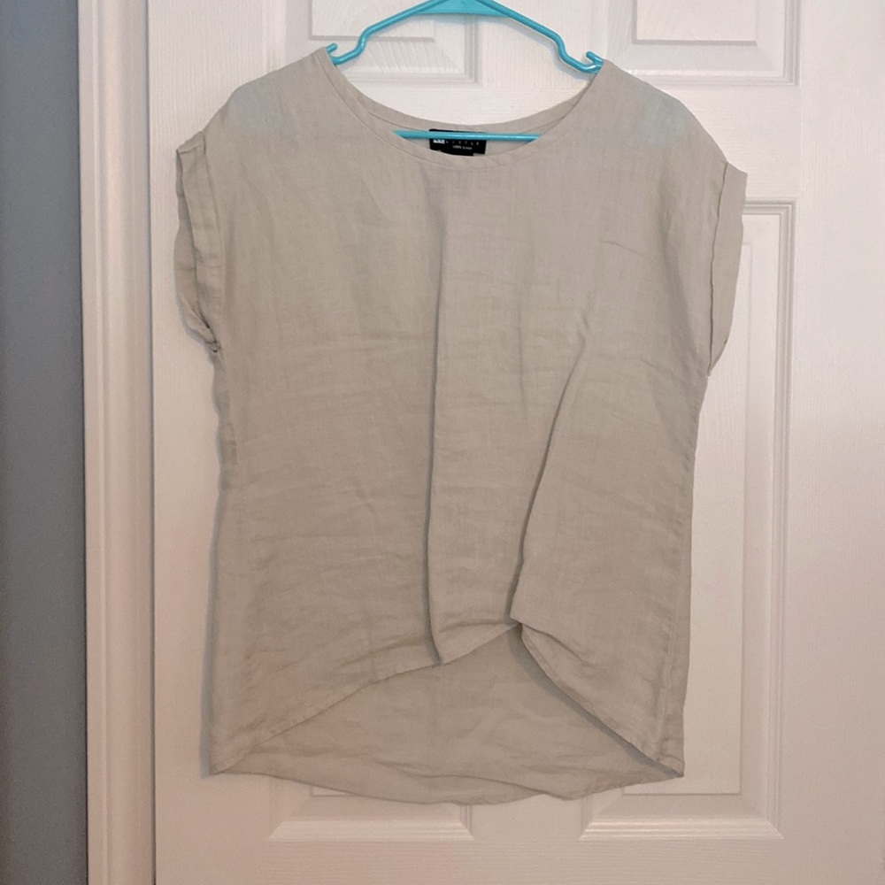 Carole Little, Linen Short Sleeve Shirt